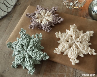 Crochet Pattern Snowflake "Fjolla" - English / German