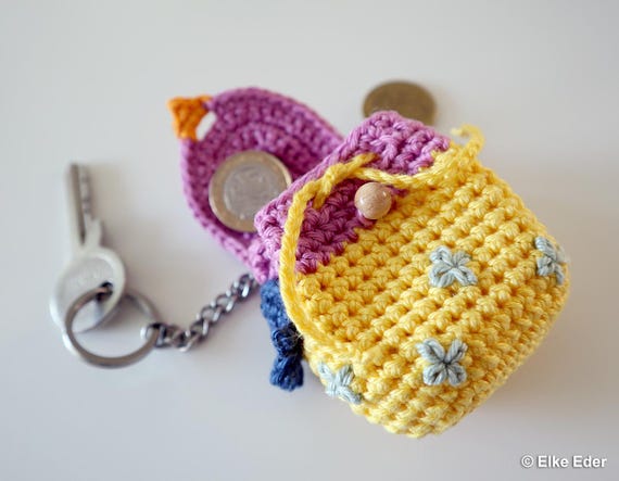 Little Birdie Handmade Crochet Backpack Crochet Pattern Mini Backpack “birdy” – Keychain, Bag Charm  main image 3
