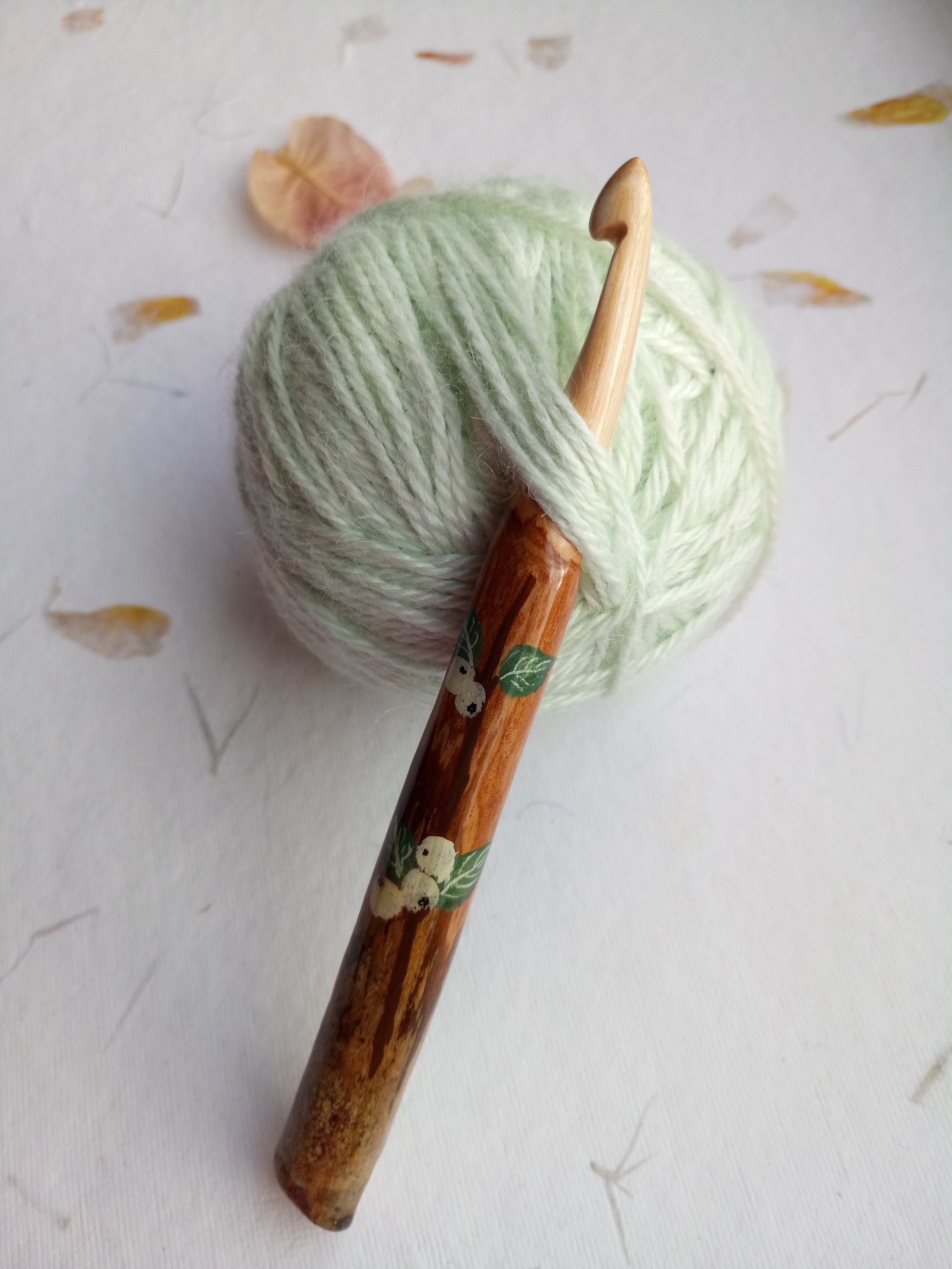 Handmade crochet hook 5mm hand painted Etsy