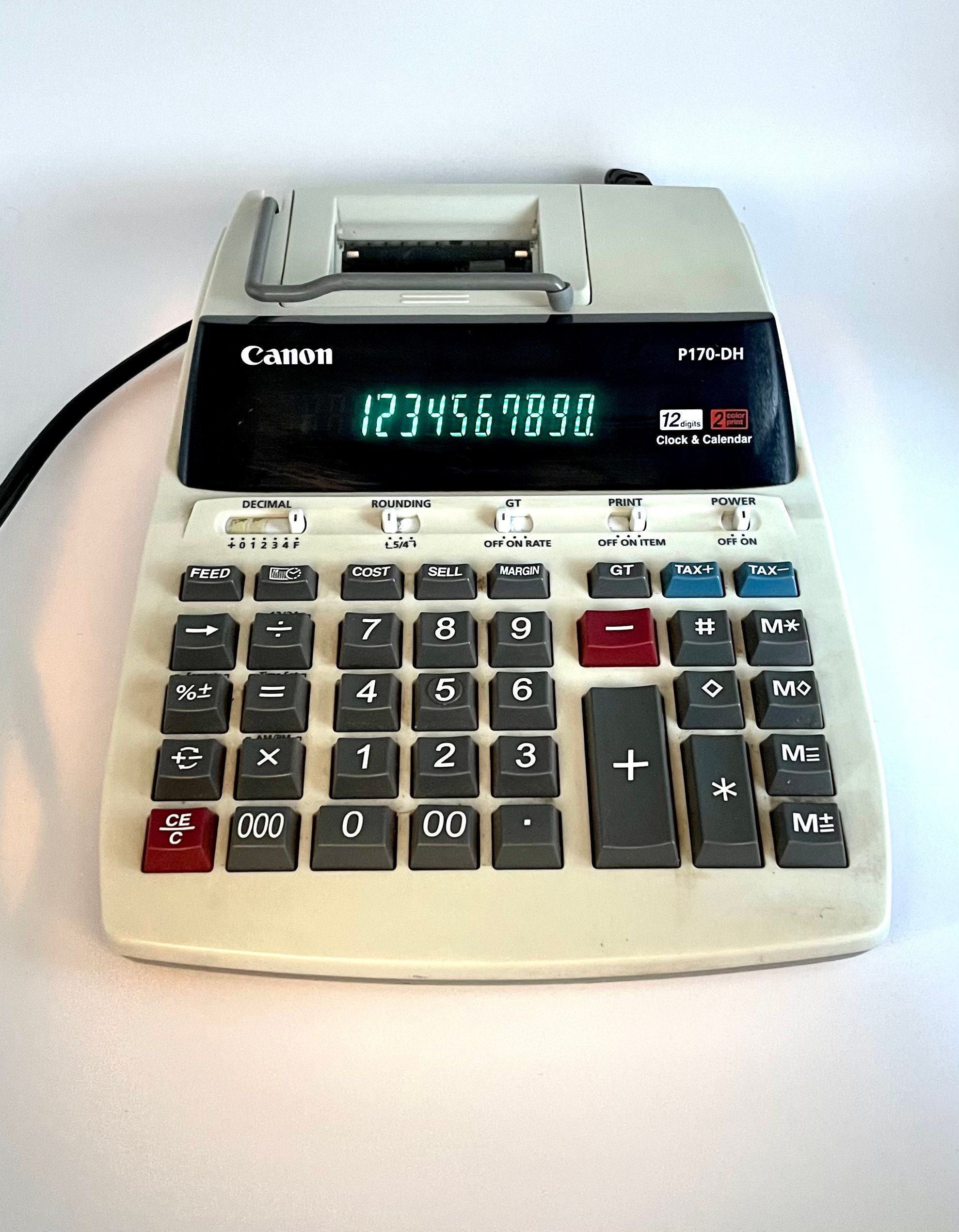 Canon P170DH Printing Calculator Clock & Calendar Tested Etsy