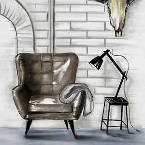 digital interior design  drawing