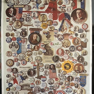 Poster of Presidential and Vice Presidential Pins and Ribbons