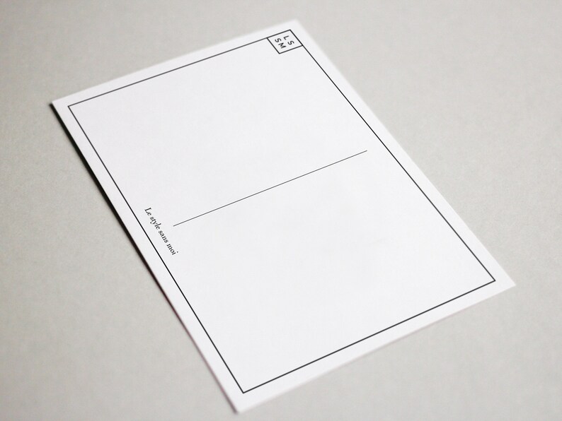 Postcard gift Le style sans moi card C/'est pas un temps \u00e0 visi\u00e8re