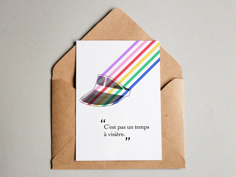 Postcard gift Le style sans moi card C/'est pas un temps \u00e0 visi\u00e8re