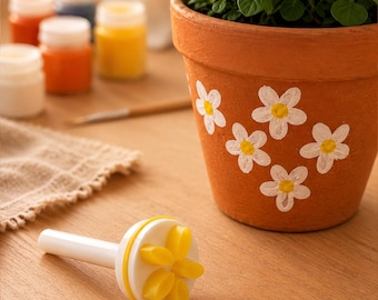 Rubber Dotting Tool - One Flower Perfect for Curved Canvas