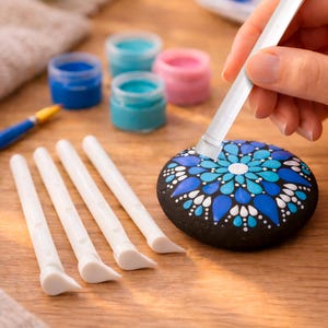 Gereedschapsset druppelmandala-stippeltjes