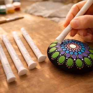 Conjunto de ferramentas para pontilhismo de mandala oval