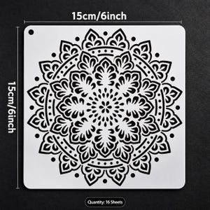 Mandala-schablonset (16 ark)