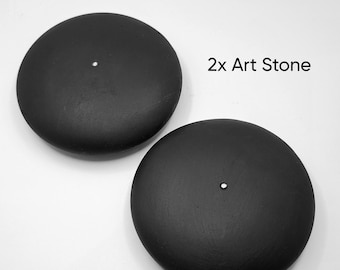 2 Art Stones - 3.5 inch - Pre Painted