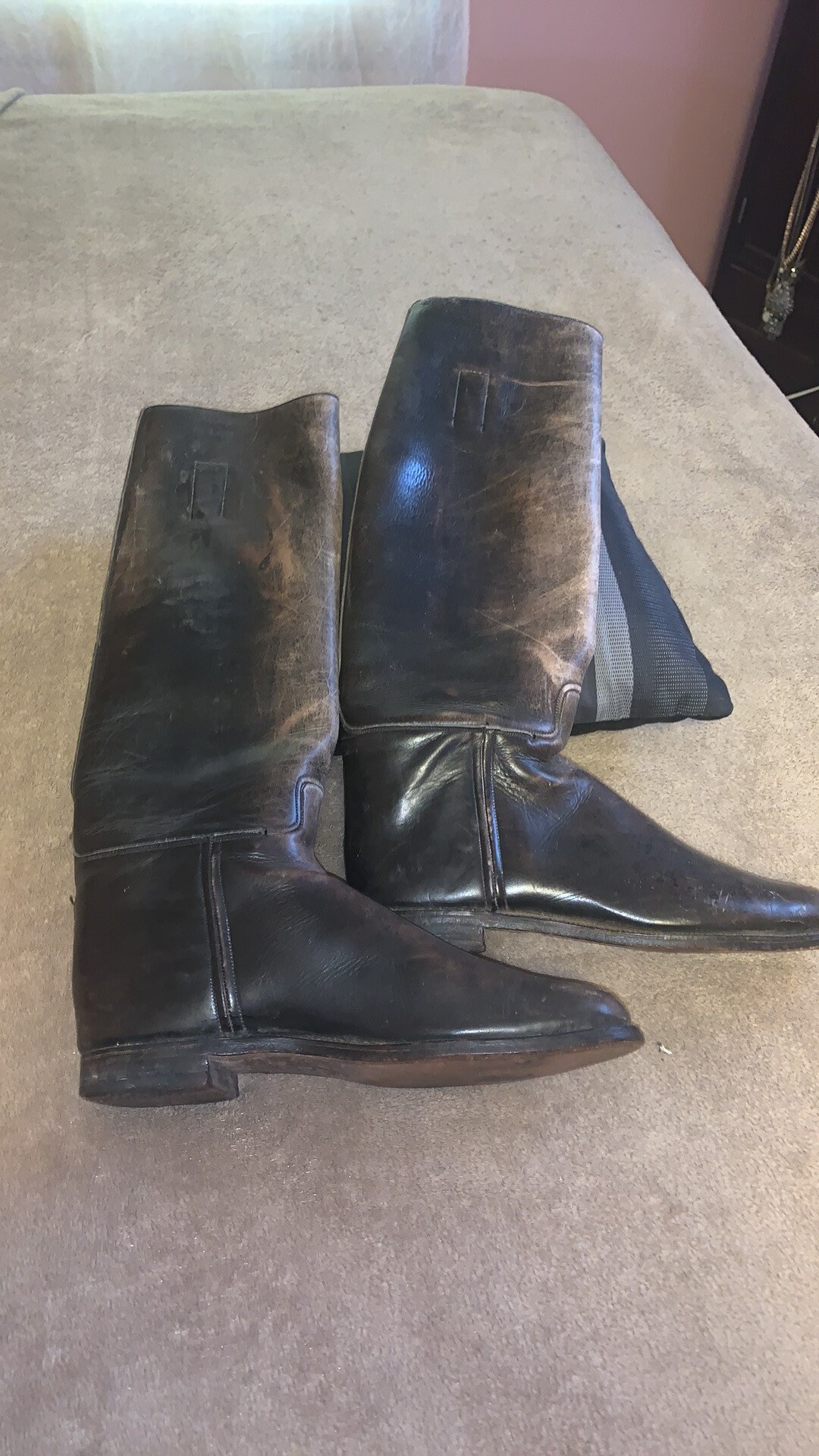 Vintage Leather Riding Boots Etsy