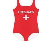 Kids Swimsuit - Funny Lifeguard Baywatch Baby kids Youth Children 39 s humor swimwear swim suit summer beachwear. Sizes 2T - 7