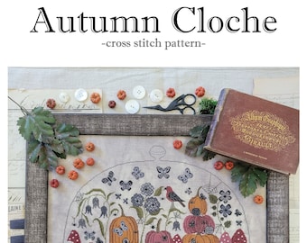PDF- Autumn Cloche cross stitch pattern