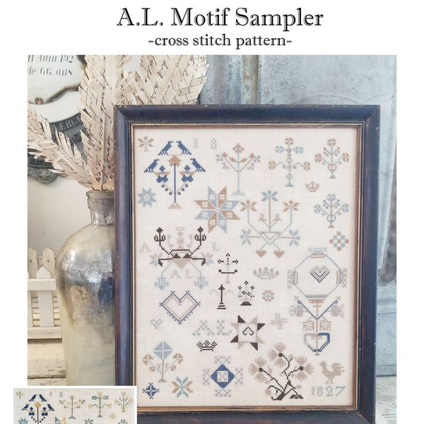 PDF- A.L. Motif Sampler cross stitch pattern