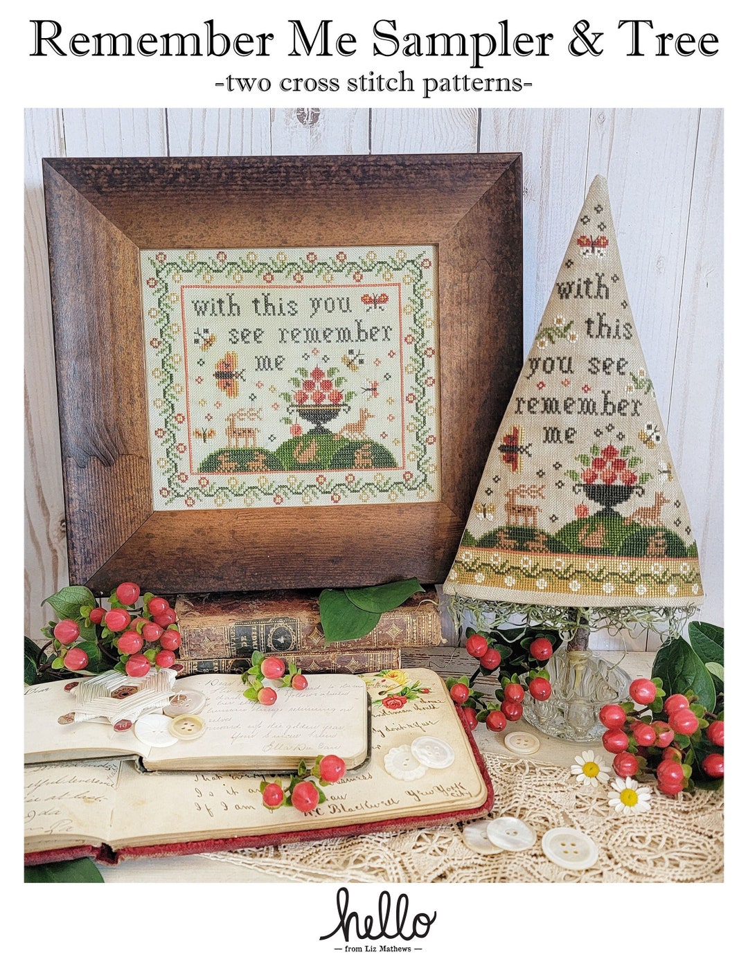 PDF- Remember Me Sampler and Tree Cross Stitch Pattern - Etsy