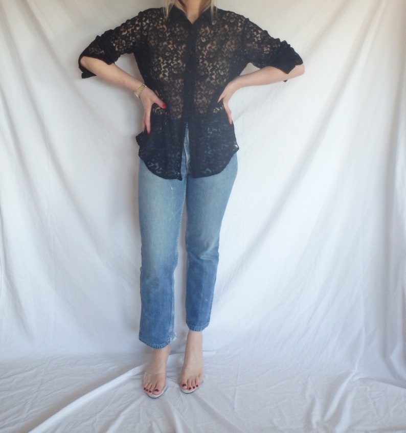Womens Clothing Vintage Black Lace Long Sleeve