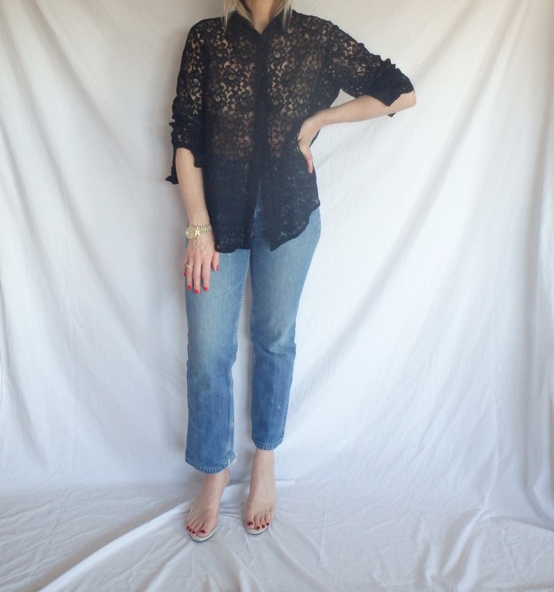 Womens Clothing Vintage Black Lace Long Sleeve