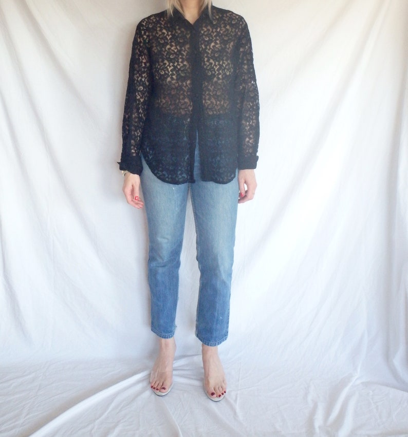 Womens Clothing Vintage Black Lace Long Sleeve
