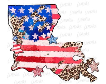 USA Print On Demand God Bless Louisiana PNG Image File Louisiana PNG