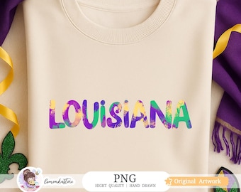 Louisiana Mardi Gras png, New Orleans Carnival Sublimation Designs Download