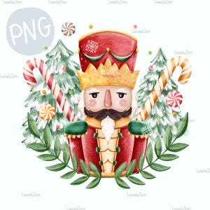 Quebra-nozes png, Crianças Natal png Sublimação download digital, Aquarela Criança Menino Feliz Natal doces guirlanda árvore Clipart DTF Imprens