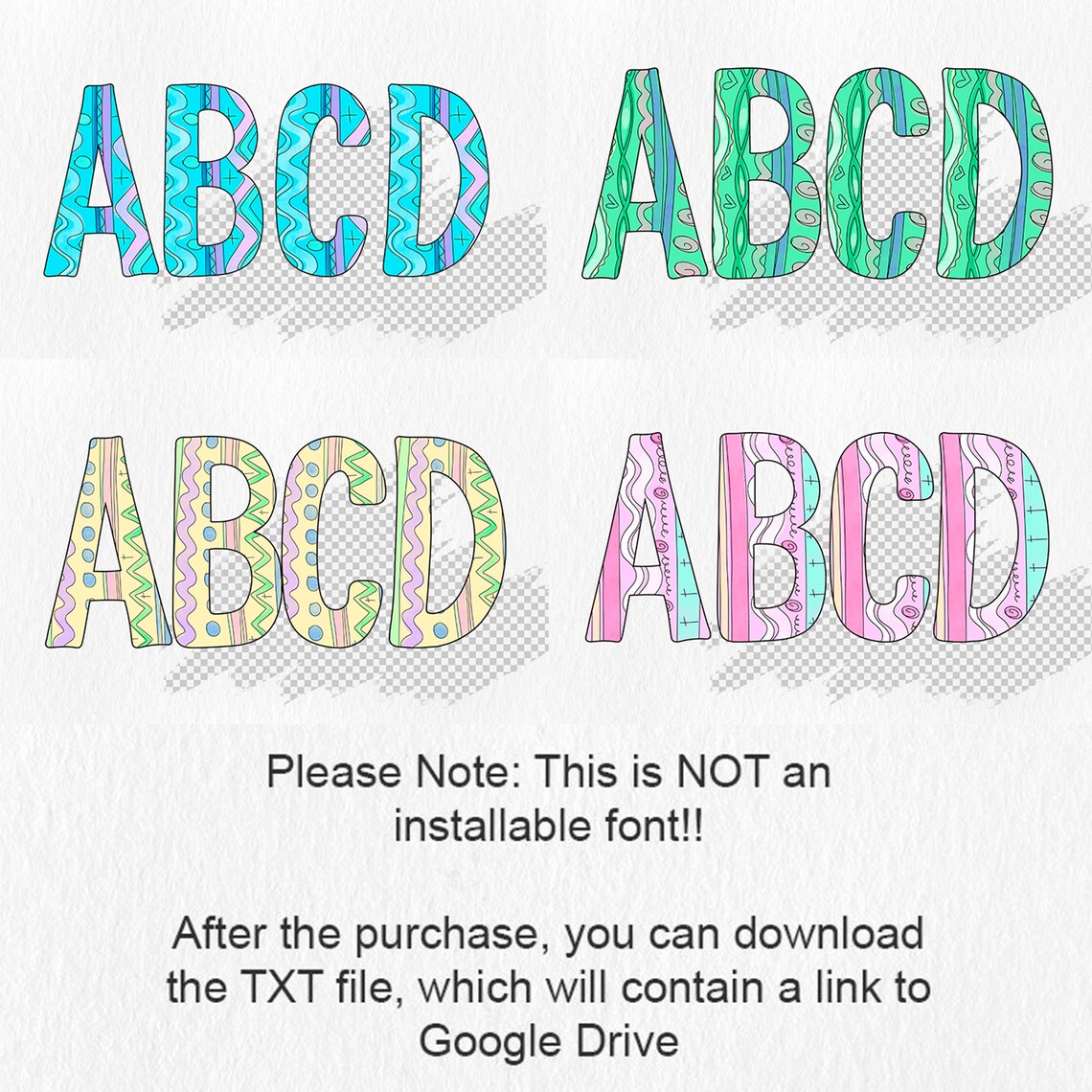 Easter Letters Png Easter Alphabets A Z Png Easter Letters | Etsy