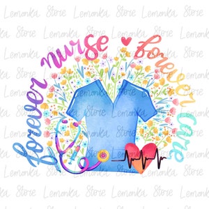 Nurse appreciation png sublimation design, floral and colorful Stethoscope, nurse clipart digital download
