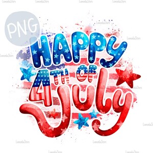 傷んだアメリカ国旗 PNG: 独立記念日おめでとうクリップアート (デジタルダウンロード)