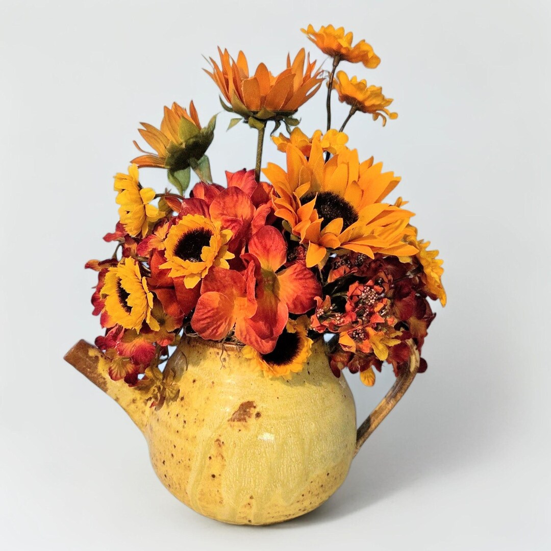 Fall Autumn Floral Arrangement Teapot - Etsy