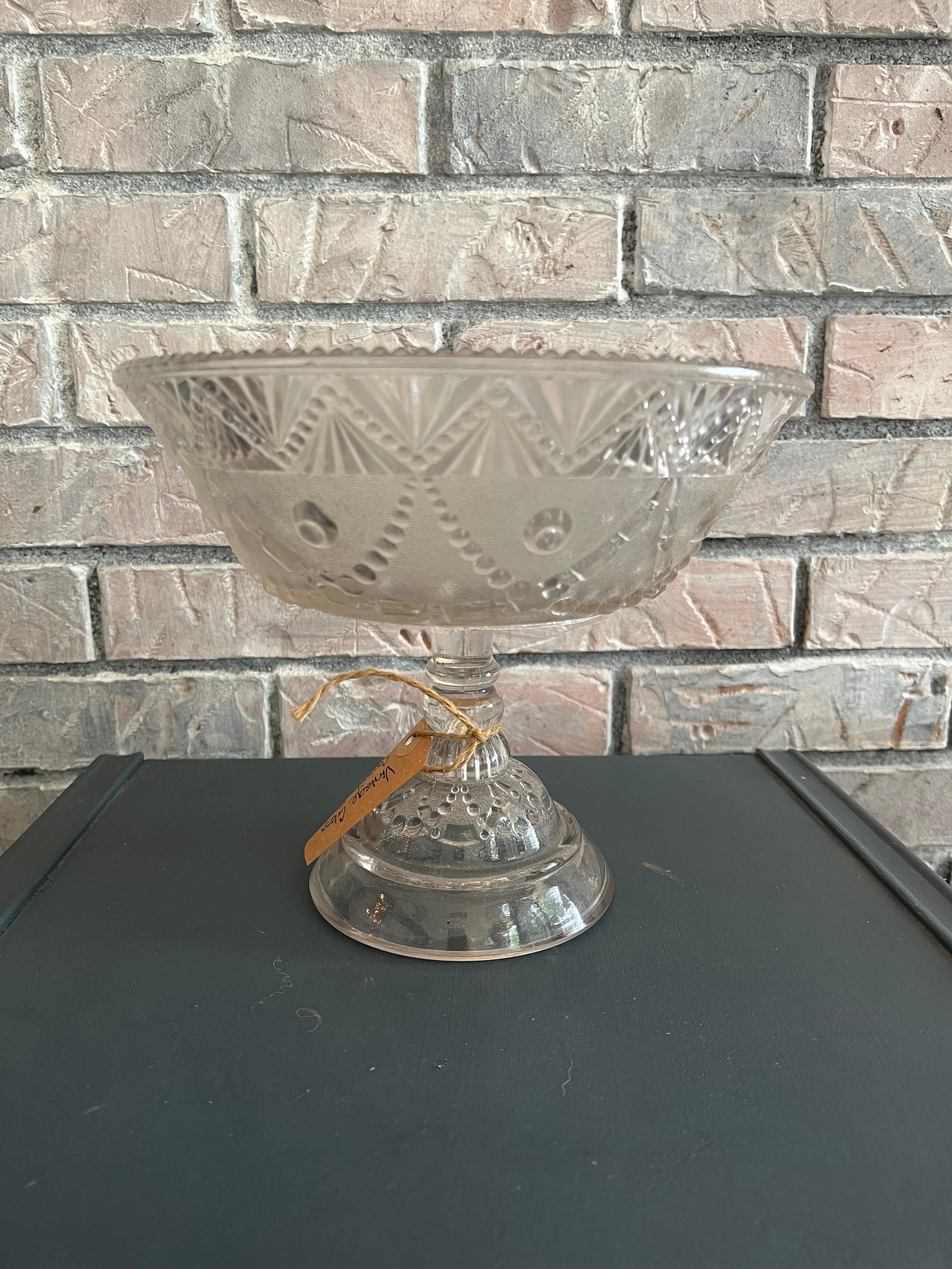 Vintage Glass Compote Bowl - Etsy