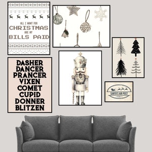 boho christmas decor | 7 christmas printables | neutral christmas prints | christmas wall art | holiday decor | printable art | Modern Xmas