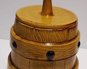 Vintage Doranne of California butter churn cookie jar, Vintage cookie jar