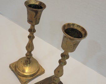 Vintage brass Candlestick holders, brass Candlestick holder, vintage brass, brass Candlestick holders, brass, cottagecore, candles