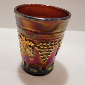 Northwood carnival glass grape and cable, Northwood carnival glass, grape and cable carnival glass, antique Northwood carnival glass