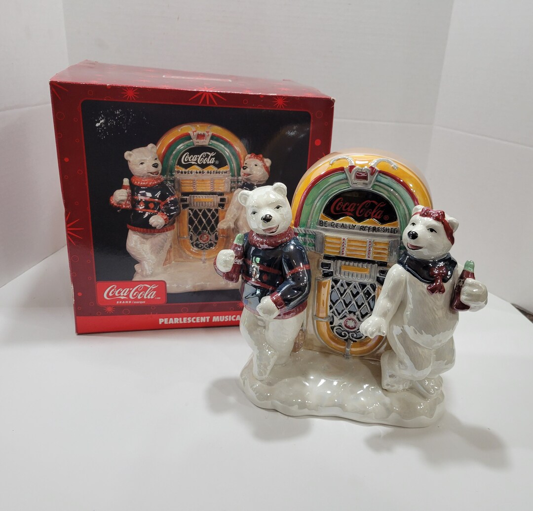 1995 Coca Cola Polar Bear Music Box Vintage Coca Cola Coca Etsy
