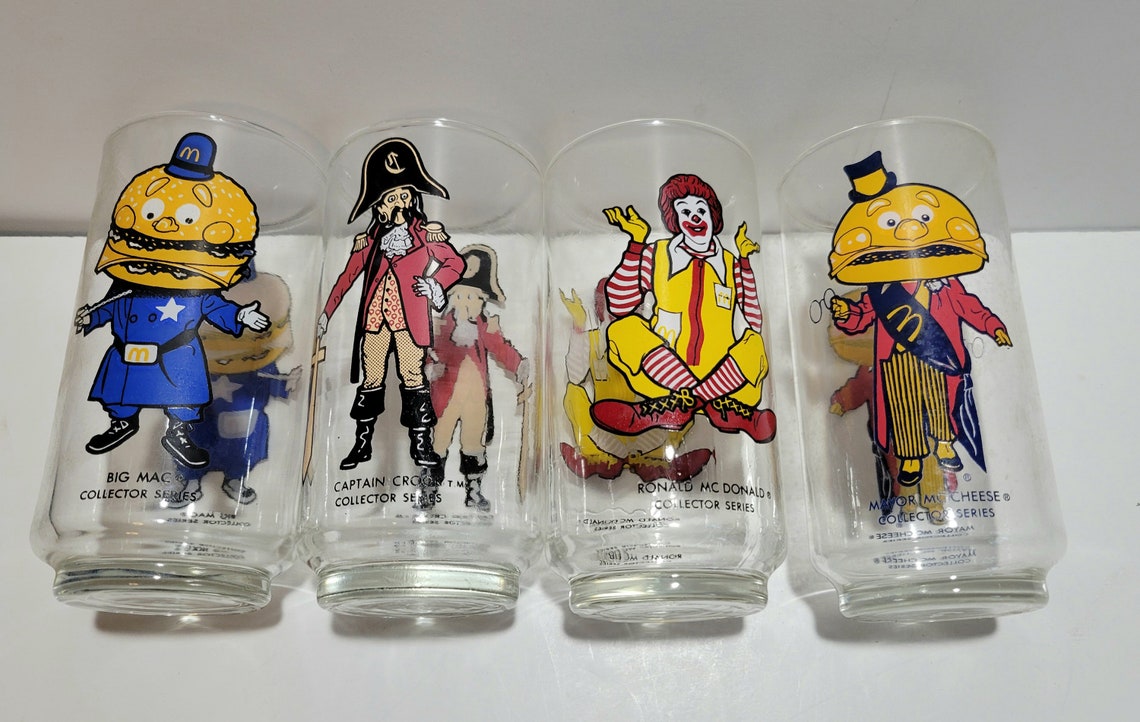 Mcdonalds Collectible Glasses Mcdonalds Glasses Mcdonalds Etsy