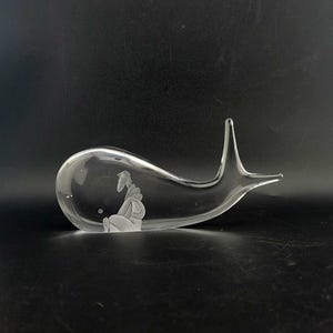 Kosta Boda 猫と牛　アッシュトレイ セット1960年代 Jonah and Whale Signed Vintage Kosta Boda Lindstrand Art Glass