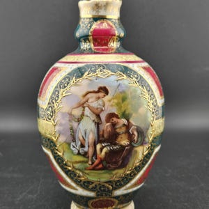 Royal Vienna Porcelain Portrait Vase Handpainted And Gilded Antique