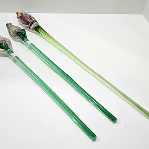 Vintage Glass Magic Glass Roses made in Czechoslovakia, Art Glass Roses, Czech Art Glass, Glass Roses, glass flowers, vintage glass flowers