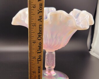 ヴィンテージ フェントン ピンク オパールセント コンポート