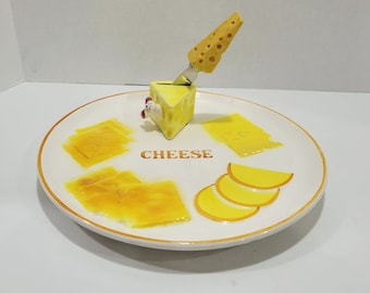 Mouse cheese tray, vintage ceramic mouse cheese tray, cute mouse cheese tray, cheese serving tray, kitschy mouse cheese plate, cheese tray