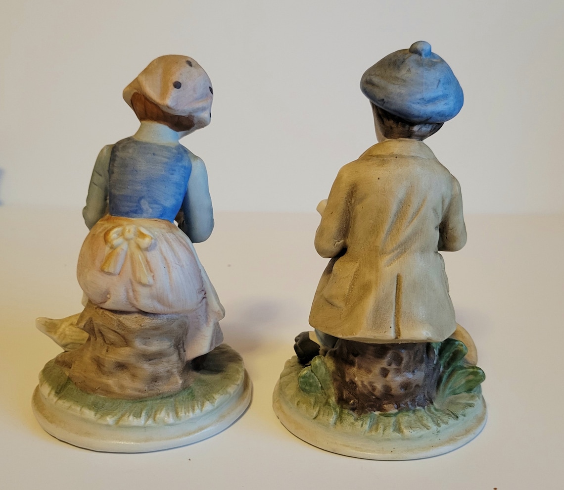 Homco Boy and Girl Figurine Vintage Boy and Girl Figurine Etsy