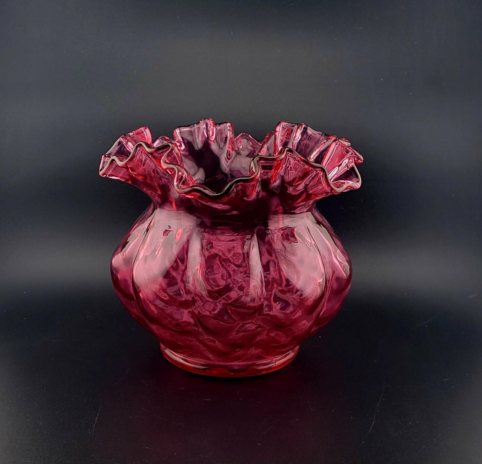 Fenton striped vase - Etsy 日本