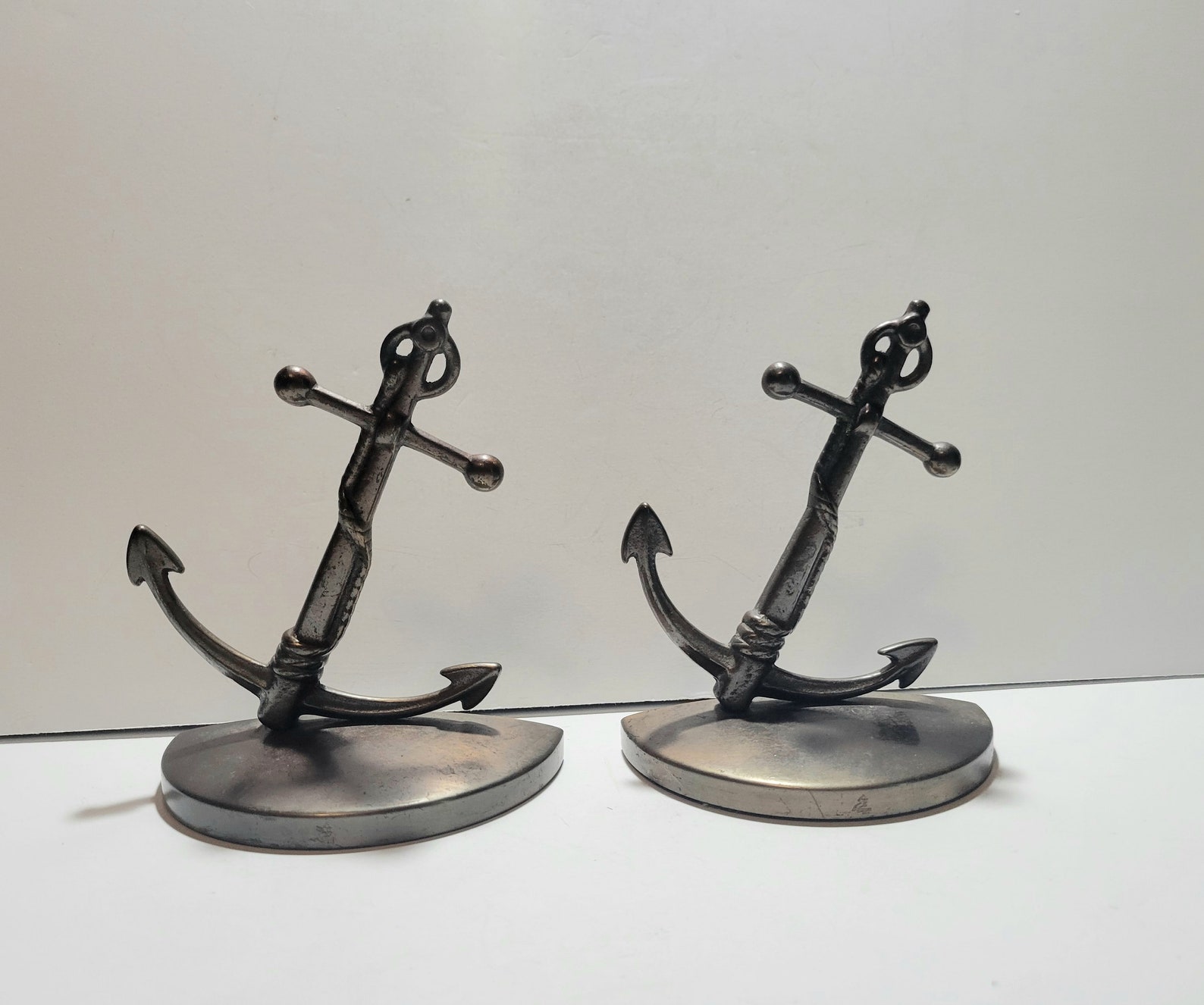 Brass Anchor Bookends Vintage Brass Anchor Book Ends Vintage Etsy