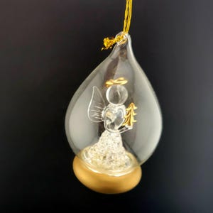 Angel Christmas ornaments, Vintage 1999 Avon Gift Collection Brilliant Spun Glass Ornament Angel, angels, holiday decorations, pretty Angel