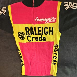 Raleigh Creda Acrylic Cycling Jersey Vintage From the 70s Italy