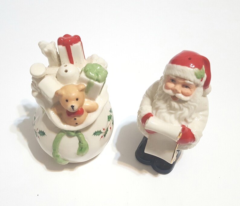 Lenox China Santa Salt and Pepper Shakers Christmas Lenox Etsy