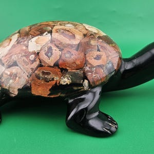黒曜石　マヤ　tortuga カメ　置物　メキシコ　宝石 Mexican Obsidian Turtle - Etsy