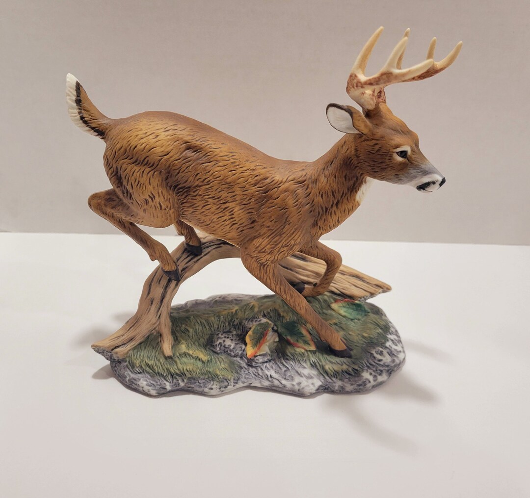 Deer Figurine Homco Deer Figurine Ceramic Deer 1986 Homco Etsy