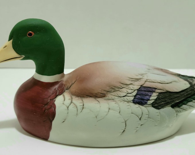 Vintage Ceramic Mallard Duck, Ceramic Duck, Andrea by Sadek Duck