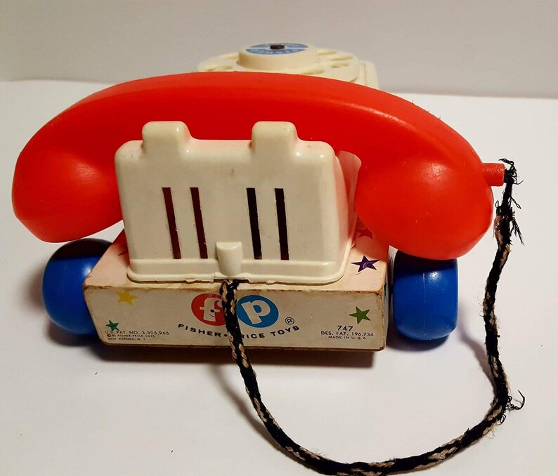 Vintage Fisher Price Telephone Toy Fisher Price Vintage Pull Etsy